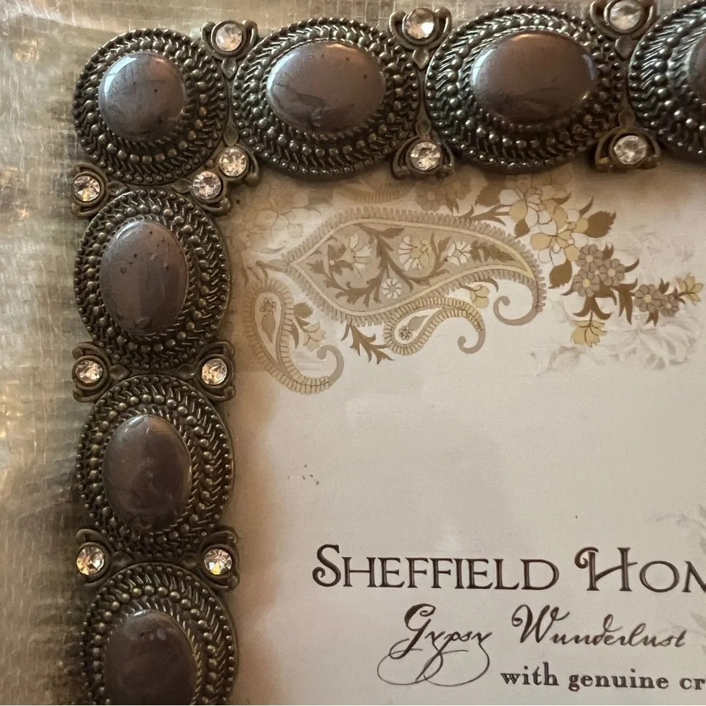 Sheffield Home Gypsy Wunderlust 4 x 6 Picture Frame Genuine Accent Crystals